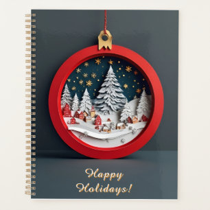 🎁Winterdorf Papier-Ornamentplaner-Geschenk Planer