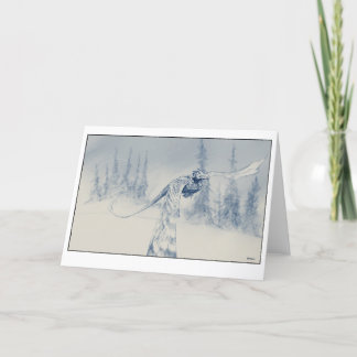 Winterdrache Feiertagskarte