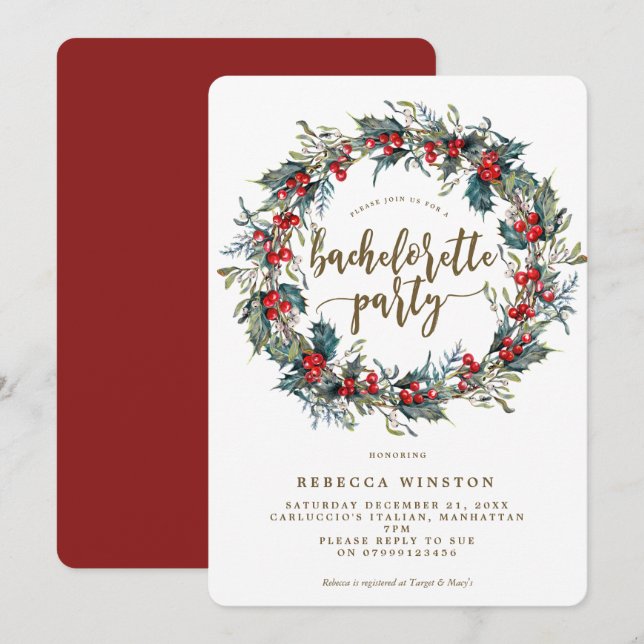 Wintereinladen Einladung (Vorne/Hinten)