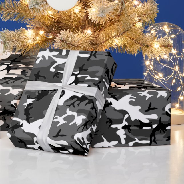 Wintereis-Camouflage Geschenkpapier (Feiertage)