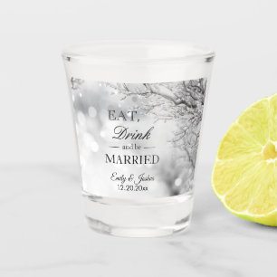 Wintereis  Essensgetränk Verheiratet Hochzeit Schnapsglas