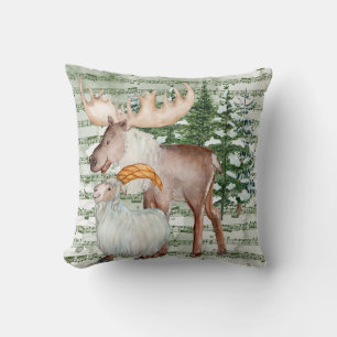 WinterElch und Ziege Kissen