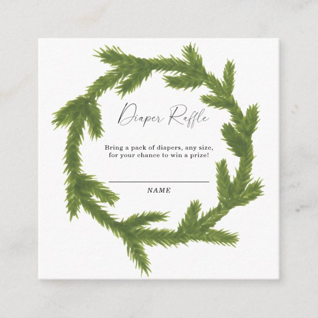 Winterelegante Baby Gender-neutrale Windpreisraffi Begleitkarte (Vorderseite)