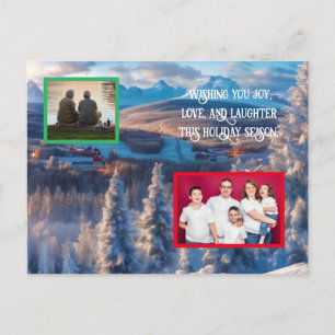Winterfamilienurlaub Postkarte - individuell einst