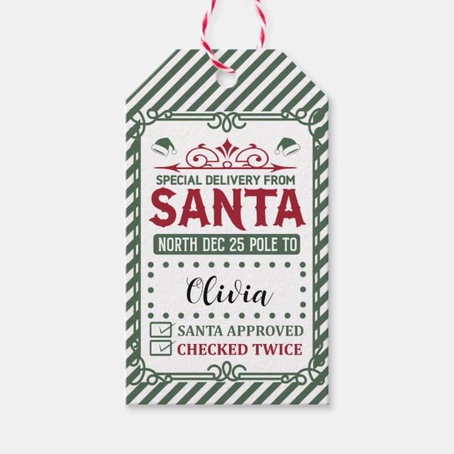 Winterfarben-Geschenkmarke Geschenkanhänger (Vorderseite)