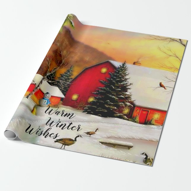 Winterfarm Geschenkpapier (Ungerollt)