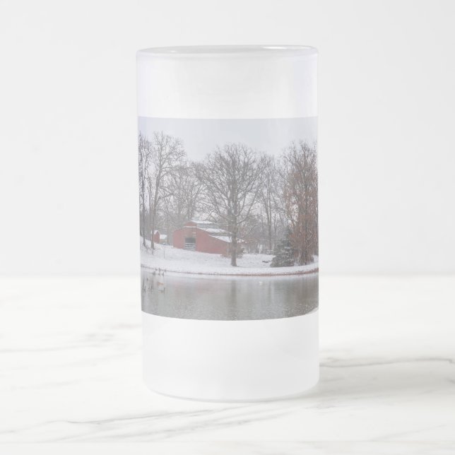 Winterfarm Pano Mattierte Tasse (Mittel)