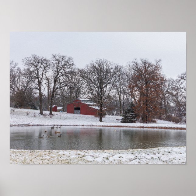 Winterfarm Pano Poster (Vorne)