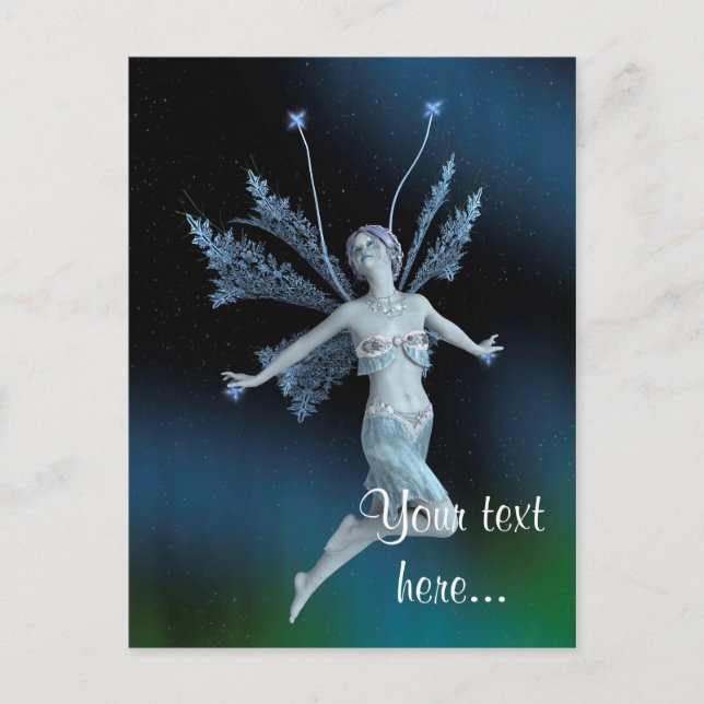 Winterfee Postkarte (Vorderseite)