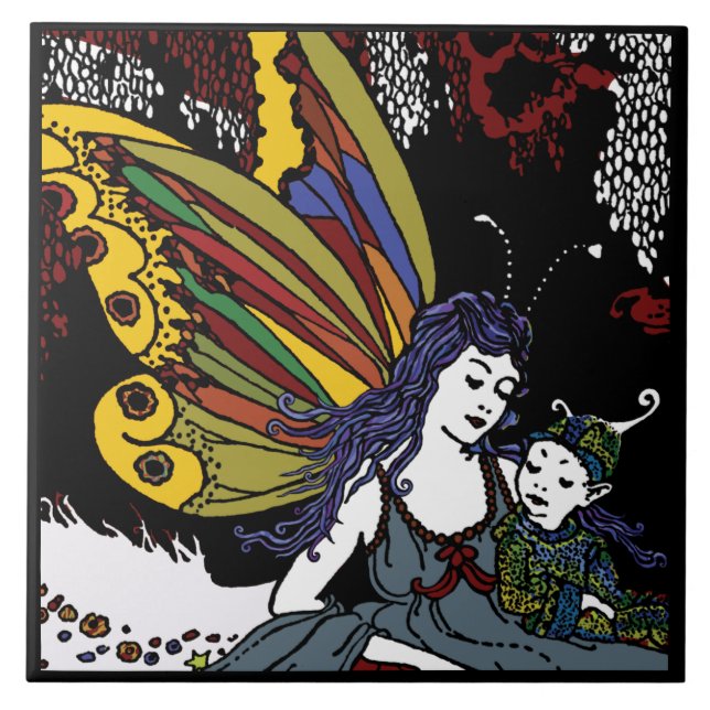 Winterfeen Fliese (Vorderseite)