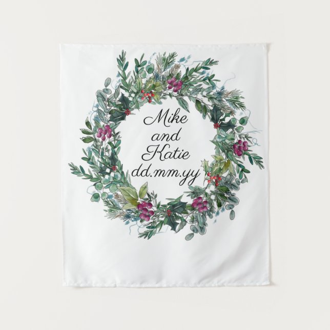 Winterfeier Hintergrund Foto Stand Prop Wandteppich (Vorderseite)