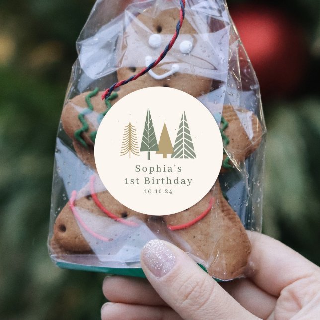 Winterfeier Runder Aufkleber (Von Creator hochgeladen)