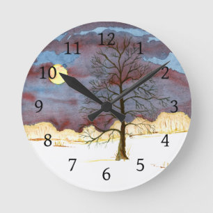 Winterfeld Runde Wanduhr