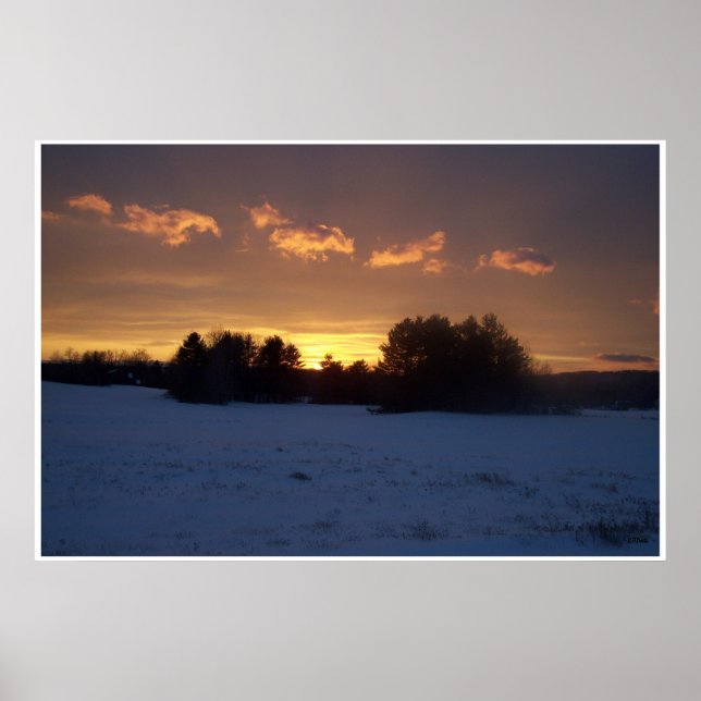 Winterfeld Sunset Poster (Vorne)