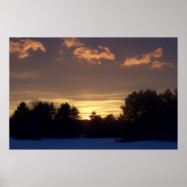 Winterfeld Sunset Poster (Vorne)