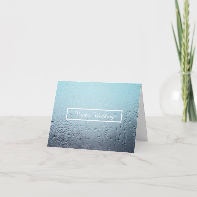 Winterfensterhochzeit Einladung (Vorderseite)