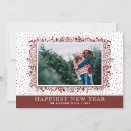 Winterferien-Foto für frostige Branchen Feiertagskarte