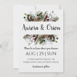 Winterferien Hochzeit speichern Sie das Datum Einl Einladung