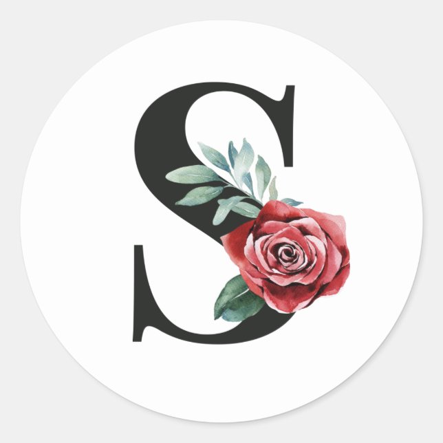 Winterferien Initialen des Aufklebers S Runder Aufkleber (Vorderseite)