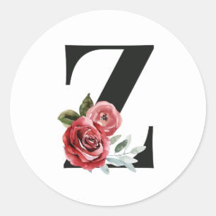 Winterferien Initialen des Aufklebers Z Runder Aufkleber