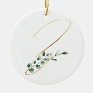 Winterferien-Initialen Keramik Ornament