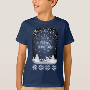 Winterferien Märchen Fantasy Schneewald T-Shirt