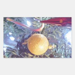 Winterferien Rechteckiger Aufkleber