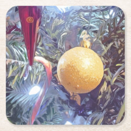 Winterferien Rechteckiger Pappuntersetzer