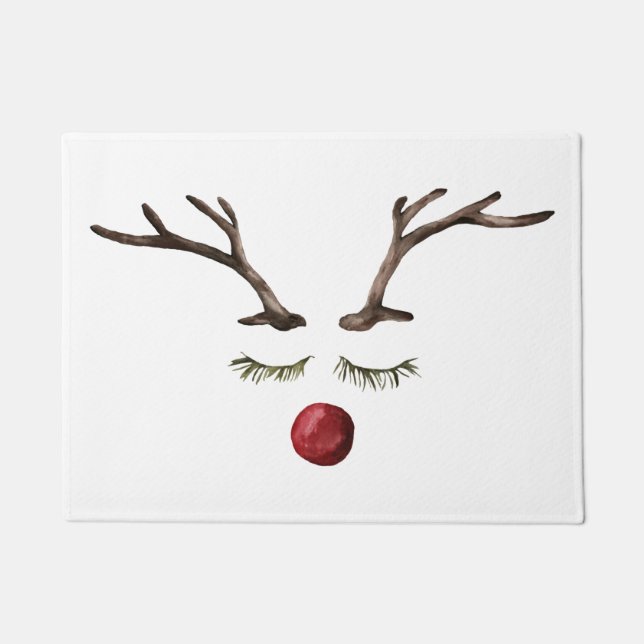 Winterferien Rudolph Fußmatte (Vorderseite)