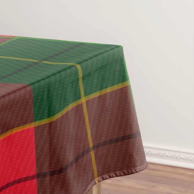 Winterferien-Tartanmuster schottisch rot grün Tischdecke (Beispiel)