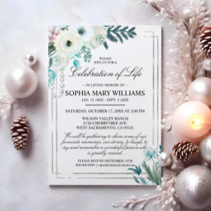 Winterfest der Weißen Rose Beerdigung zum Leben Einladung