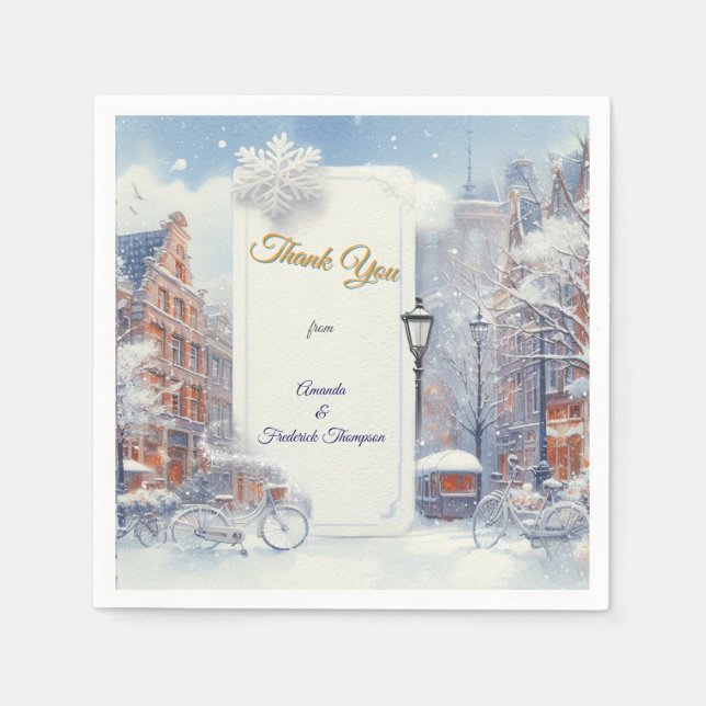 Winterfeste in Amsterdam Serviette (Vorderseite)