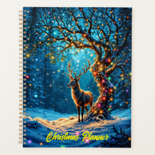 Winterfestliche niedliche Hirsche Weihnachtswald Planer