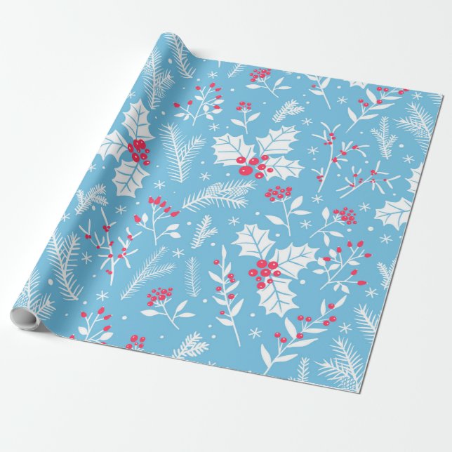 Winterflora 2 geschenkpapier (Ungerollt)