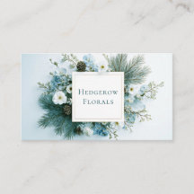Winterflorales Weiß und Blau Kiefernzapfen Goldrah