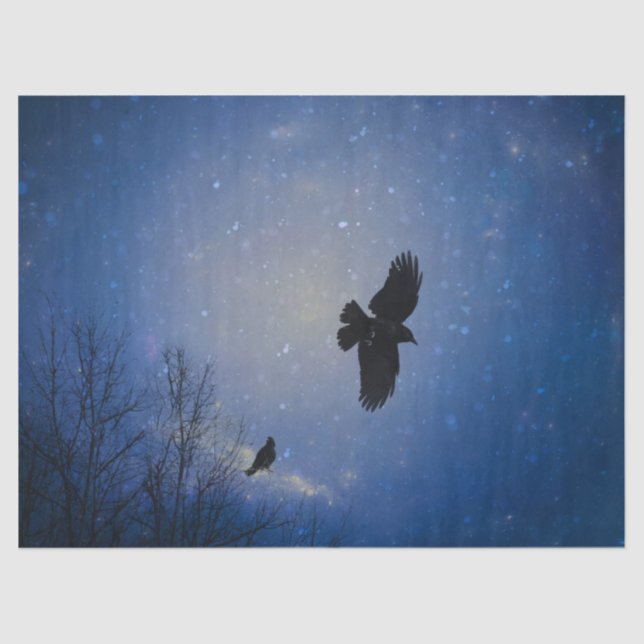 Winterflug von Raven Seidenpapier (Vorderseite)