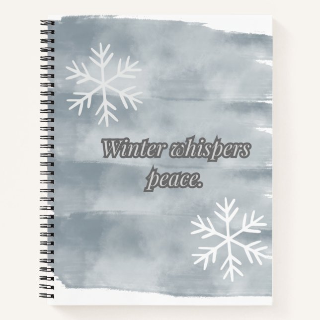 Winterflüster Notizbuch (Vorderseite)