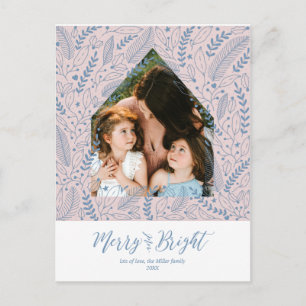 Winterfolie   Merry & Bright Holiday Foto Postkarte