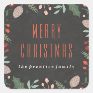 Winterfolienaufkleber - Kohle Quadratischer Aufkleber