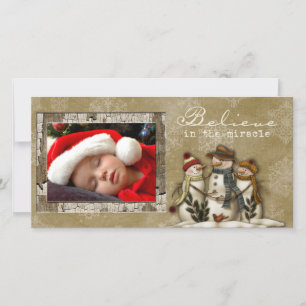 Winterfotokarte Feiertagskarte