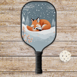 Winterfox im Schnee Süße Tier für Wildtiere Pickleball Schläger
