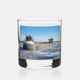 Winterfrachter Manitoulin Great Sees Ship Whiskyglas