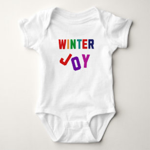 Winterfreude - Gemütliche, bunte Briefe Baby Strampler