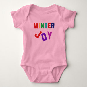 Winterfreude - Gemütliche, bunte Briefe Baby Strampler