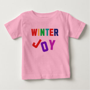 Winterfreude - Gemütliche, bunte Briefe Baby T-shirt