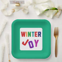 Winterfreude - Gemütliche, bunte Briefe Pappteller