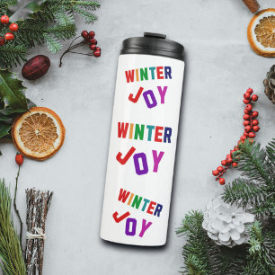 Winterfreude - Gemütliche, bunte Briefe Thermosbecher