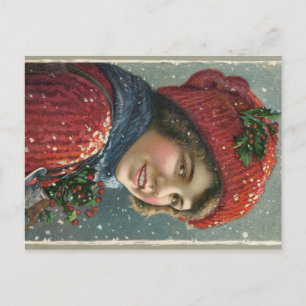 Winterfreuden 1917 Lithographie der Frau Postkarte