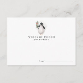 Winterfreunde | Christmas Baby Shower Advice Card Begleitkarte