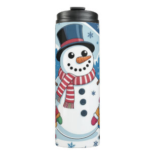 Winterfreunde im Wunderland Thermosbecher